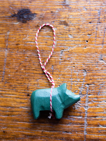Maileg - Wooden Pig Ornament