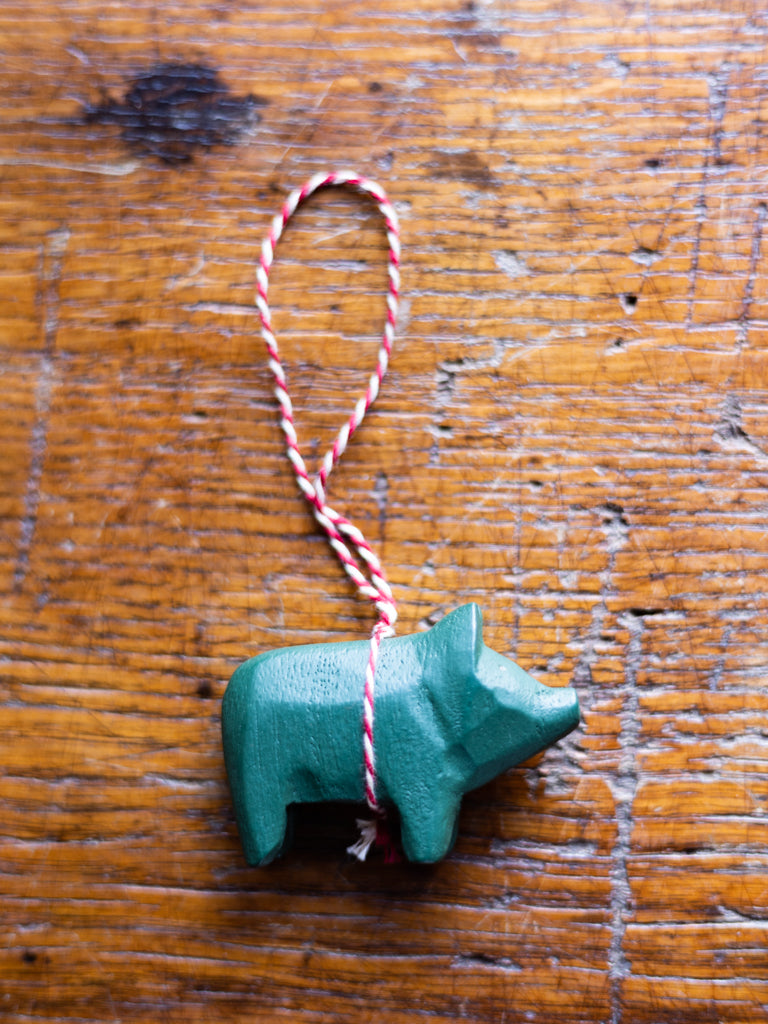 Maileg - Wooden Pig Ornament