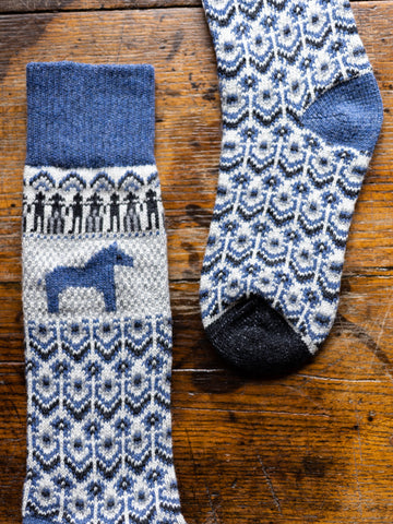 DALARNA BLÅ Swedish Wool Sock