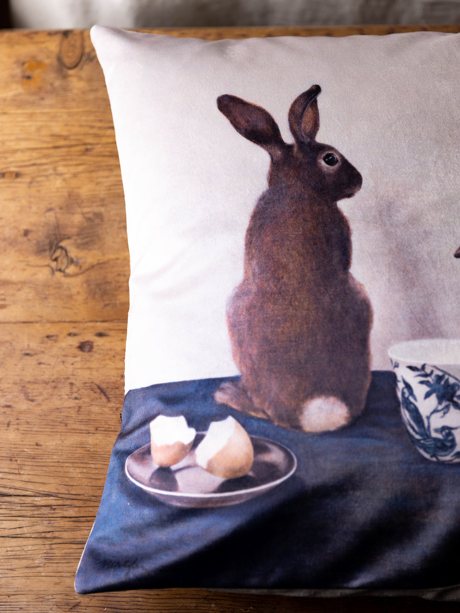 Anita Mertzlin ~ Brown Rabbit Velvet Cushion