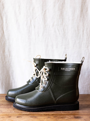 Ilse Jacobsen Short Lace up Boot ~ Army (2024)