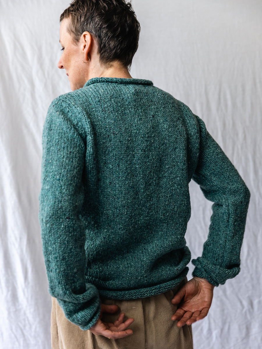 Fisherman ~ Donegal Fleck Roll Neck Sweater