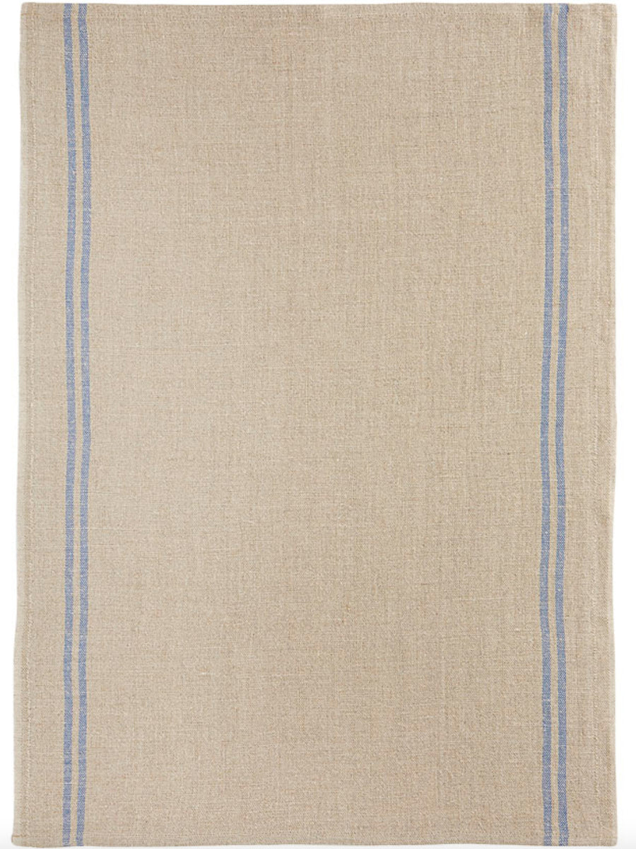 French Linen Country Tea Towel - Lave Bleu