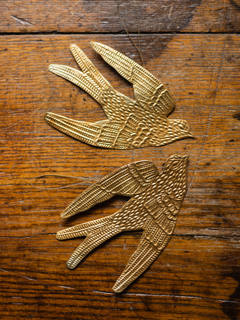 Decorative Brass Swallow