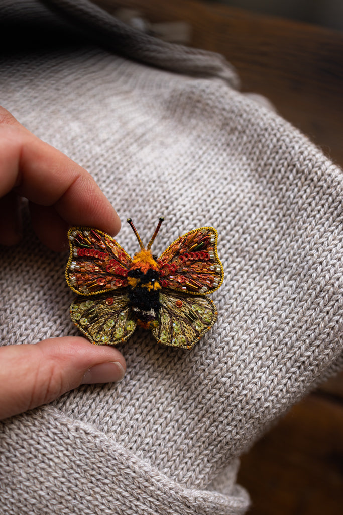 Hand Embroidered  Brooch Pin (Assorted)