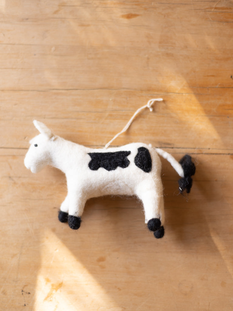 Handmade Felt Cow