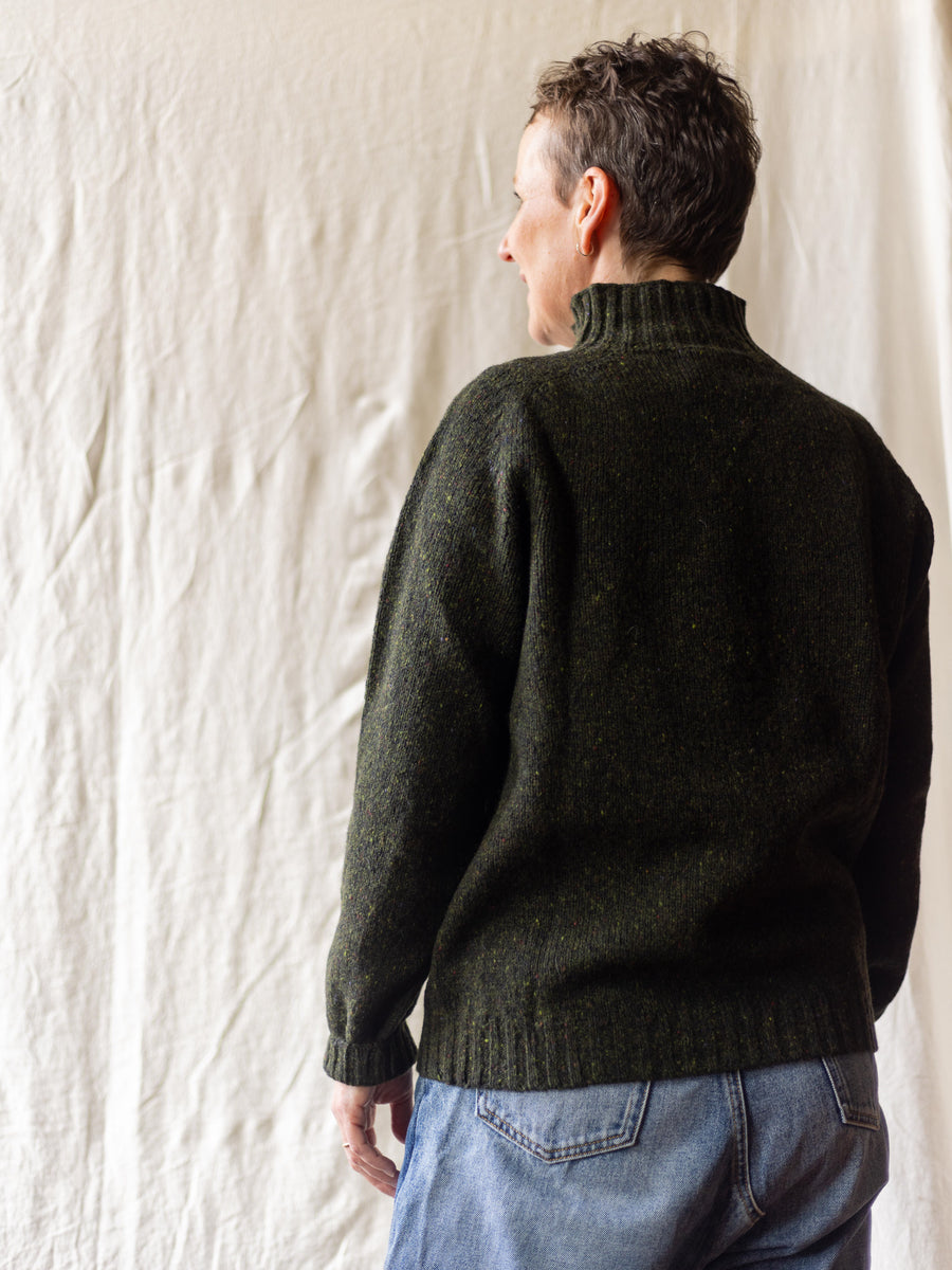 Harley of Scotland Glenugie Nep  High Crew Neck Jumper