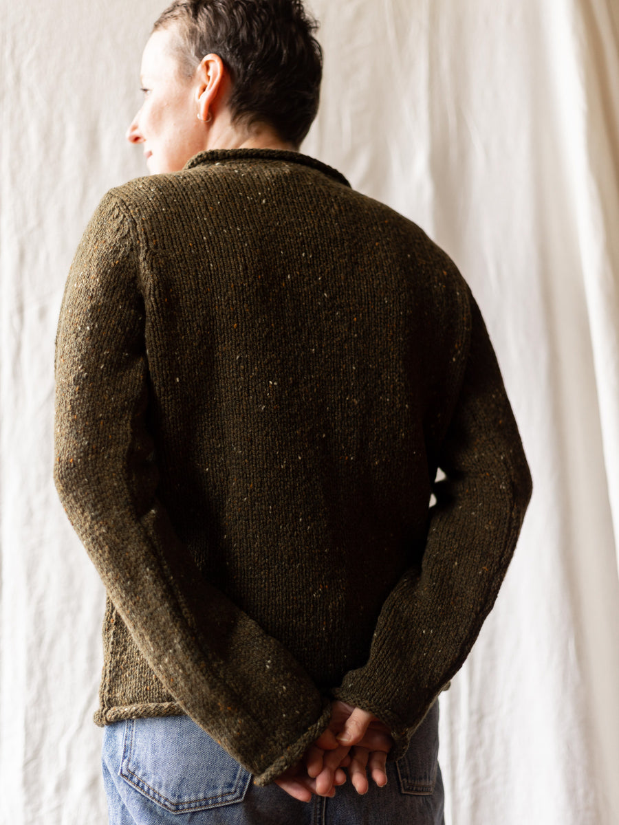 Fisherman ~ Donegal Fleck Roll Neck Sweater