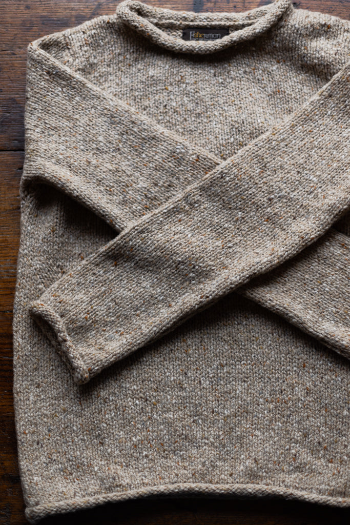 Fisherman ~ Donegal Fleck Roll Neck Sweater – Est Australia Pty Ltd