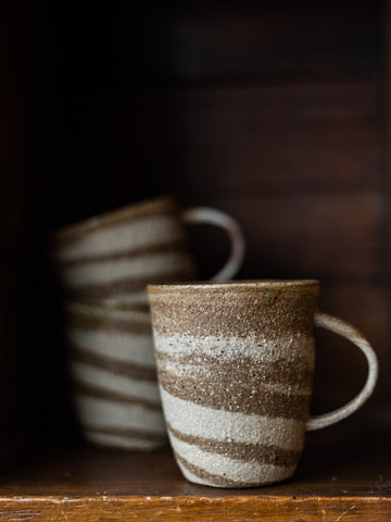Rustic Stoneware Marbled Clay Mug