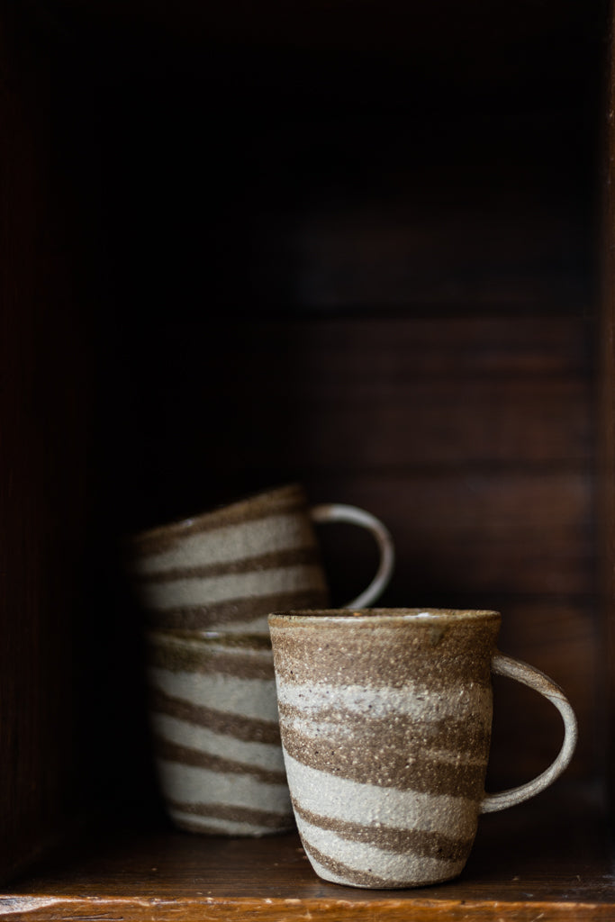 Rustic Stoneware Marbled Clay Mug