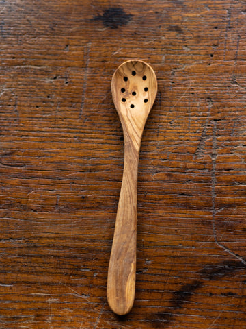 Perforated Olive Wood Spoon
