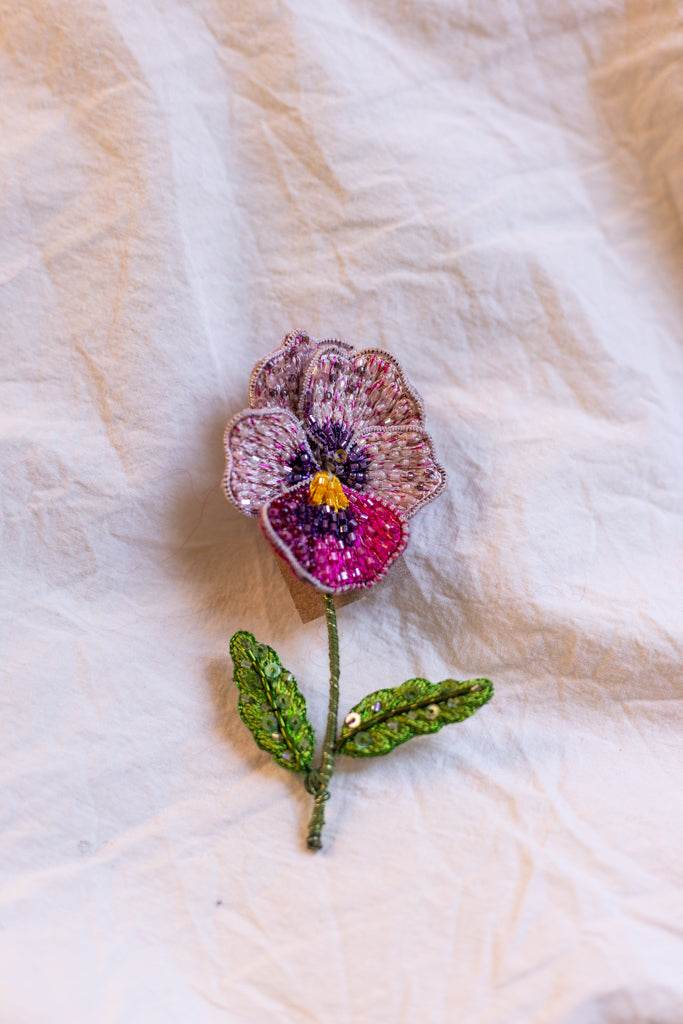 Hand Embroidered  Brooch Pin (Assorted)