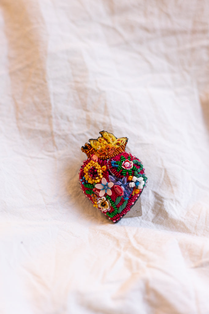 Hand Embroidered  Brooch Pin (Assorted)