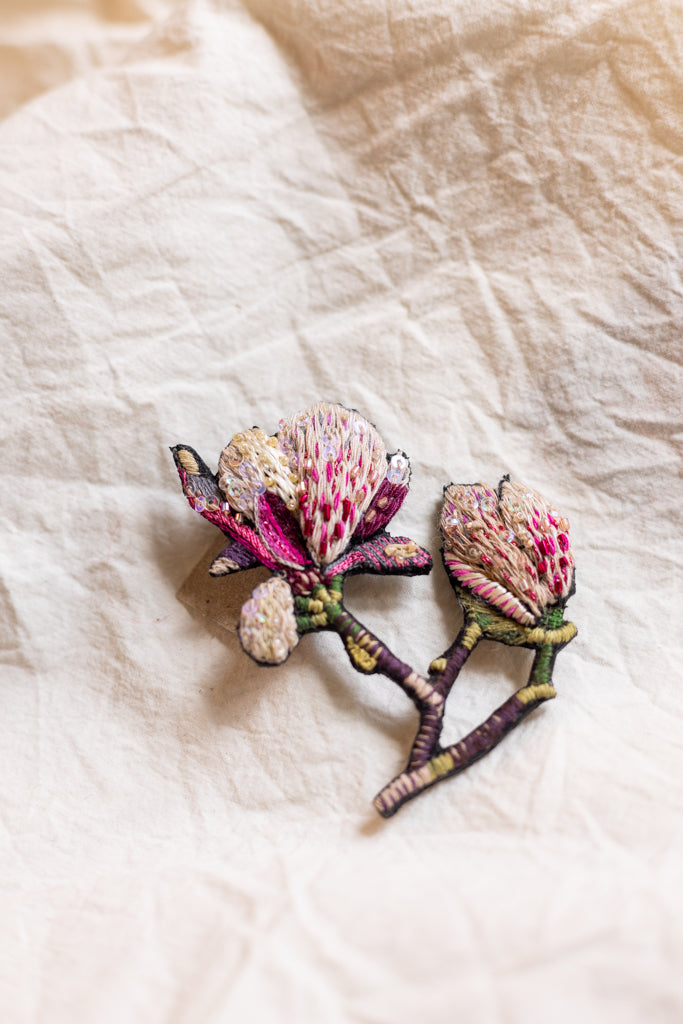 Hand Embroidered  Brooch Pin (Assorted)