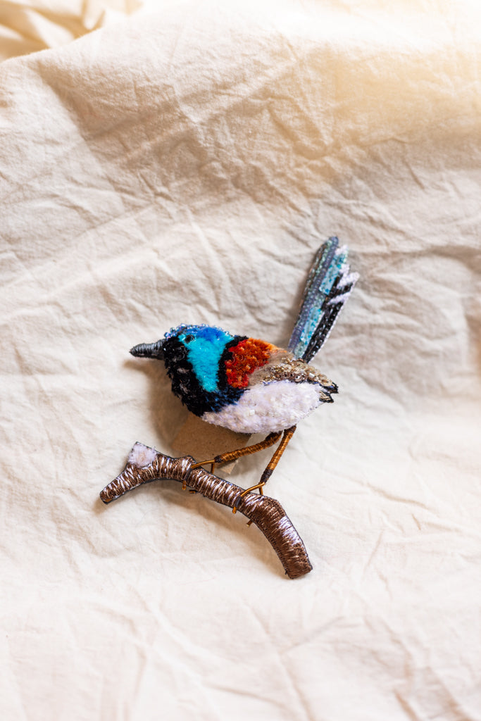 Hand Embroidered  Brooch Pin (Assorted)