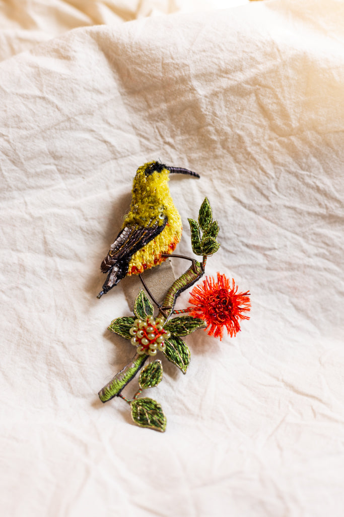 Hand Embroidered  Brooch Pin (Assorted)