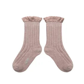 Cashmere blend Lace Ruffle Ankle Sock