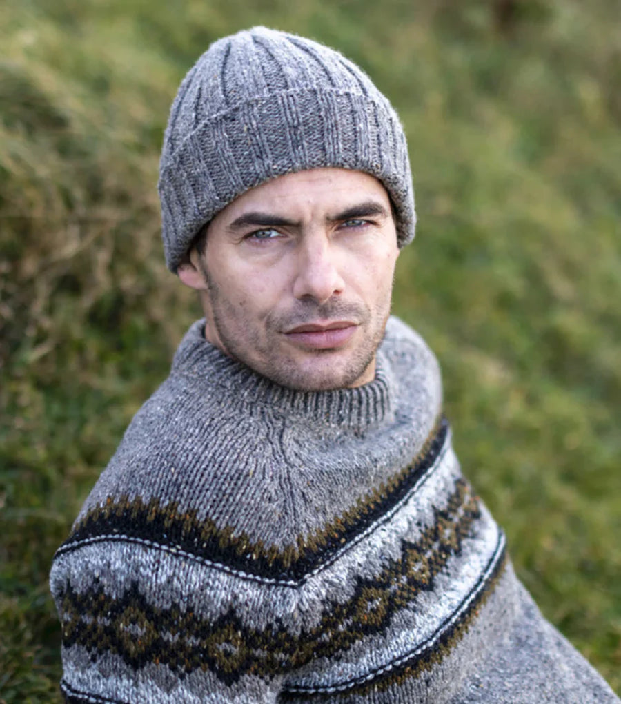 Fisherman ~ Mens 100% Merino Fairisle Crew