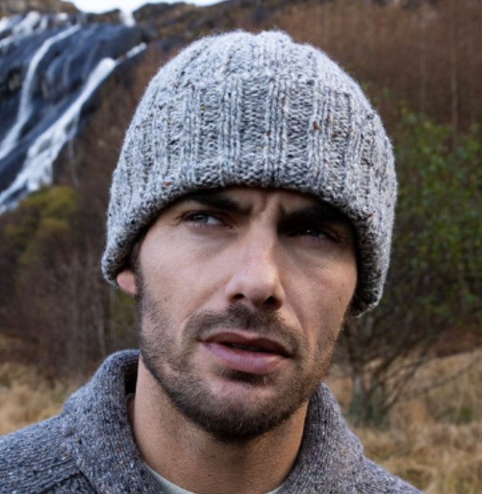 Fisherman ~ Donegal Ribbed Beanie