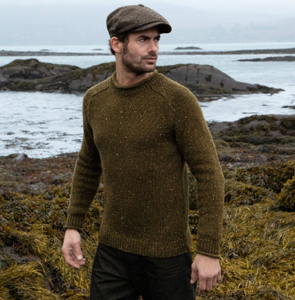 Fisherman ~ Donegal Mens Saddle Neck Jumper