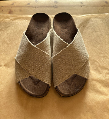 Bosabo Handmade Slides Natural Linen