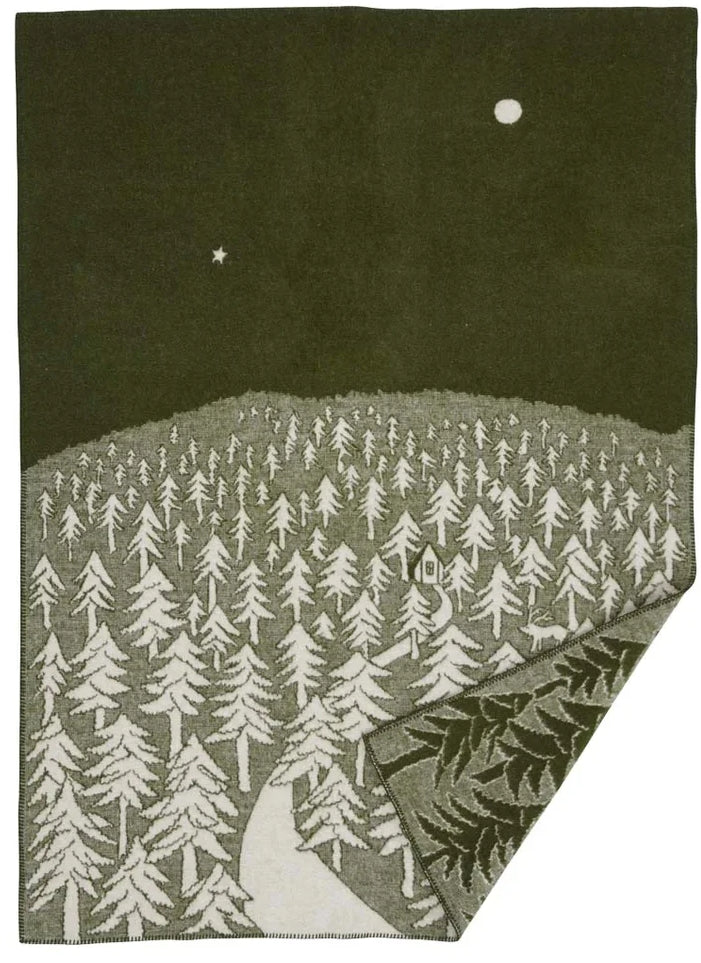布団・毛布 KLIPPAN HOUSE INTHA FOREST Klippan House in the Forest Blanket ~ Green – Est Australia Pty Ltd