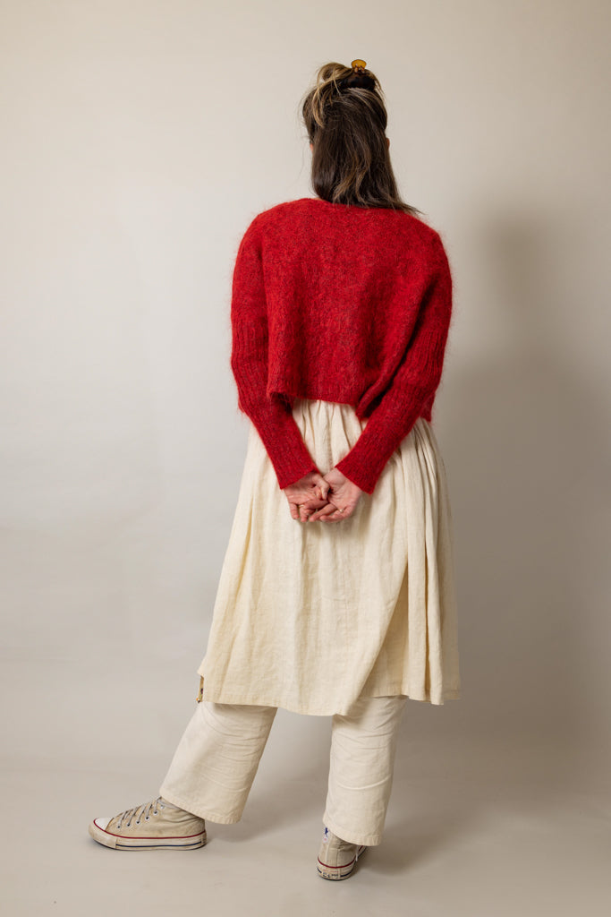 Luna Gallery ~ Mohair + Merino Diamond Crop Cardi