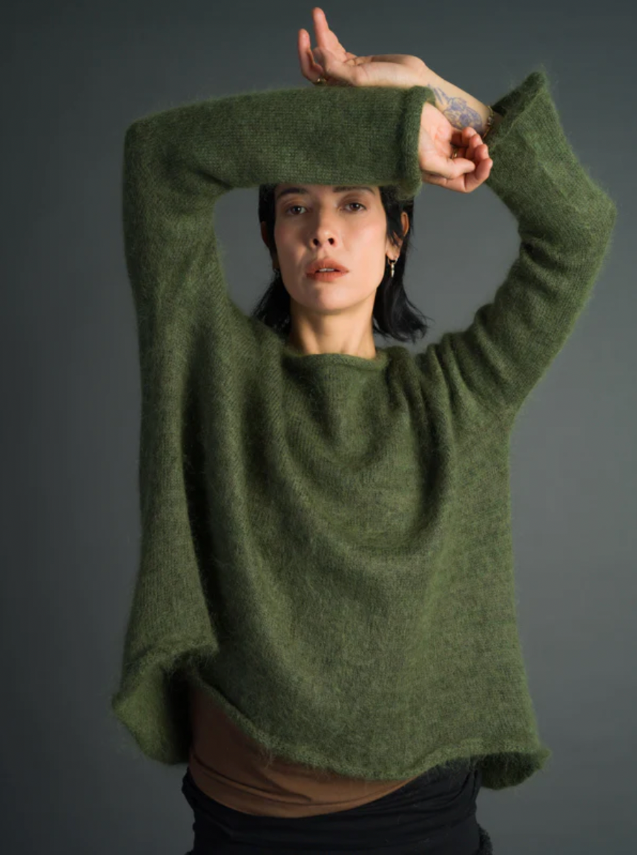 Green 2025 mohair jumper