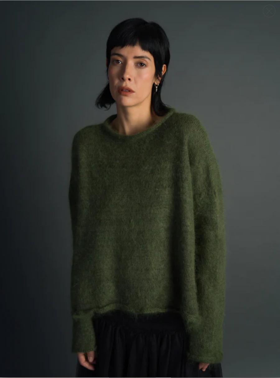 Green 2025 mohair sweater