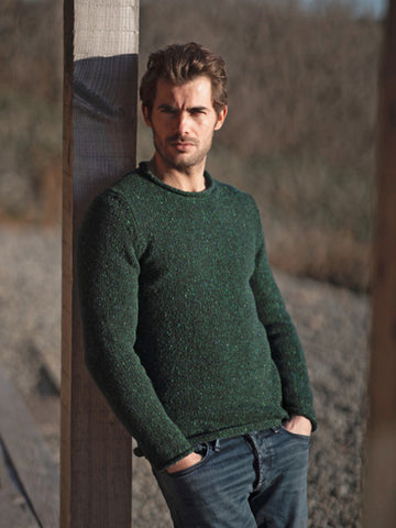 Fisherman ~ Donegal Mens Roll Neck Sweater
