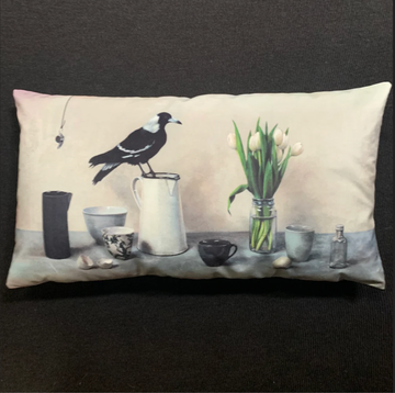 Anita Mertzlin ~ Tulip Magpie Velvet Cushion