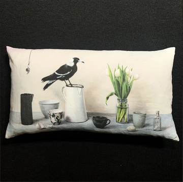 Anita Mertzlin ~ Tulip Magpie Linen Cushion