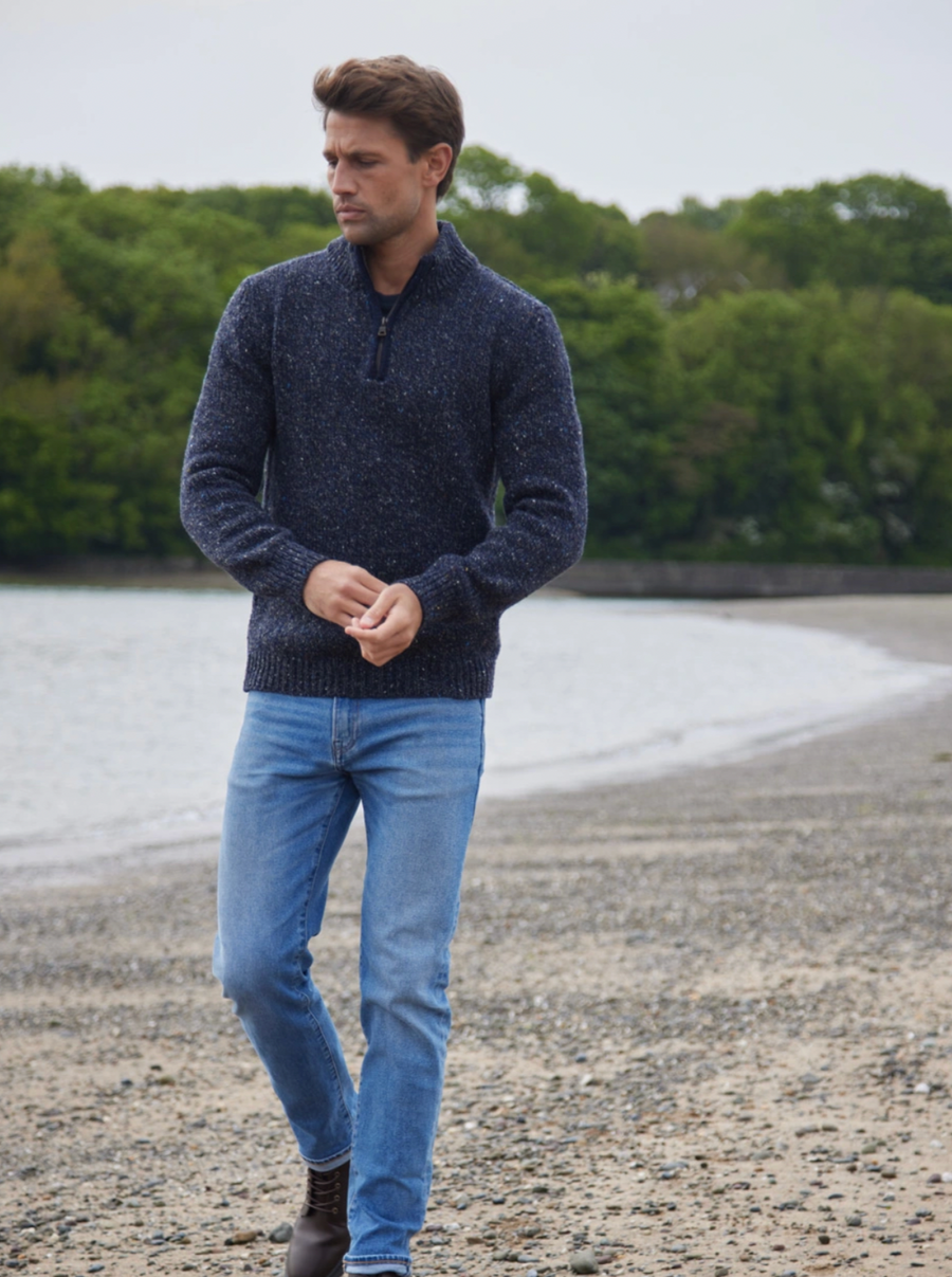 Fisherman Donegal Mens Half Zip Sweater – Est Australia Pty Ltd