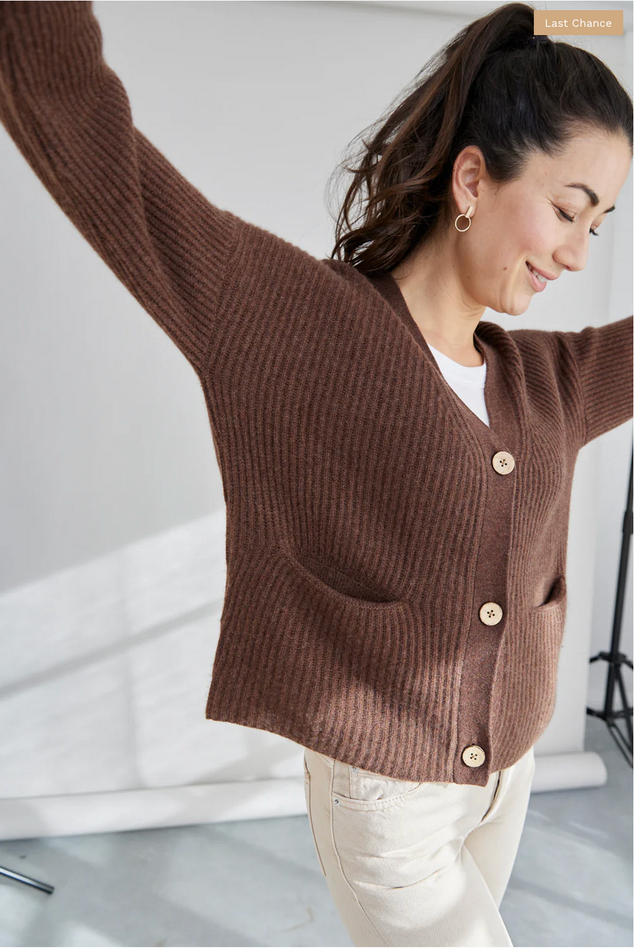 Mia Fratino ~ Cashmere Laura Rib Cardi