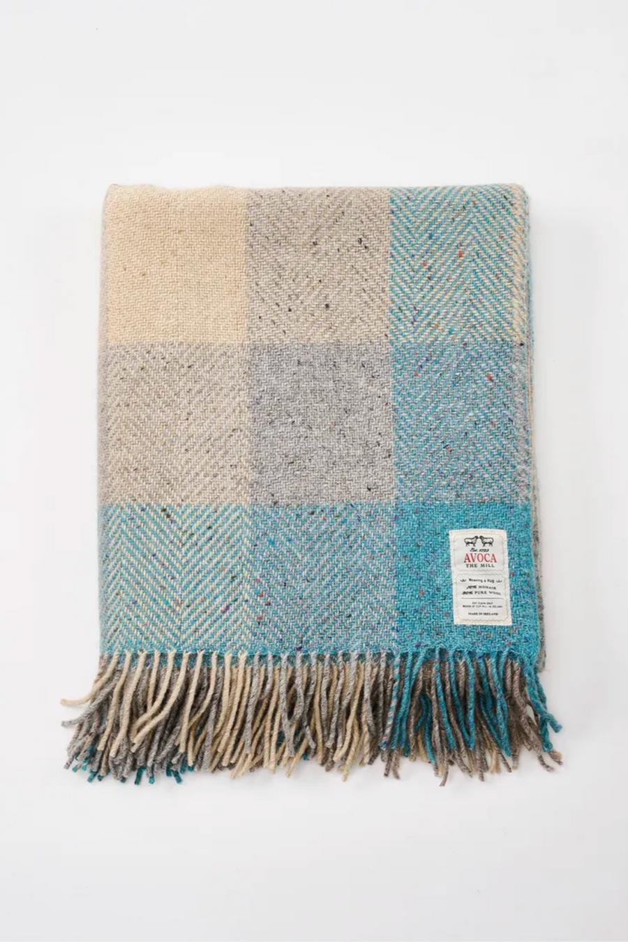 Avoca Mill Mohair & Tweed Throw - Dewdrop