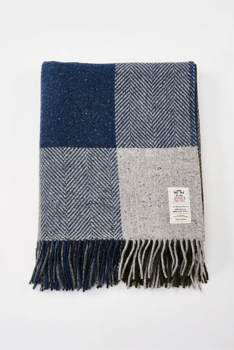Avoca Mill Mohair & Tweed Throw - Midnight