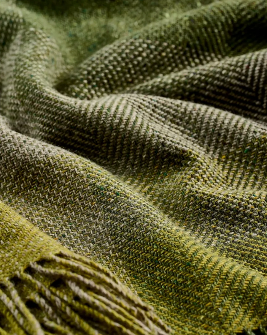 Avoca Mill Mohair & Tweed Throw - Oak