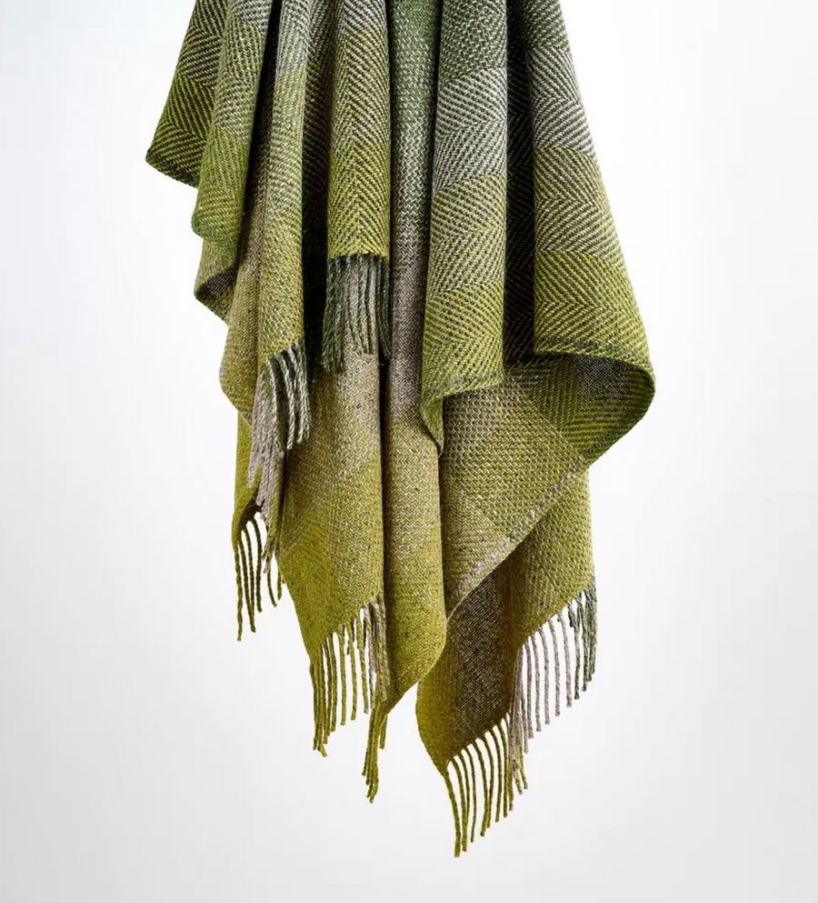 Avoca Mill Mohair & Tweed Throw - Oak