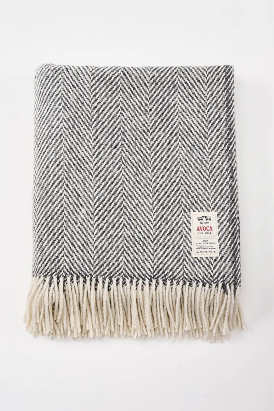 Avoca Mill Heavy Donegal Throw - Grey