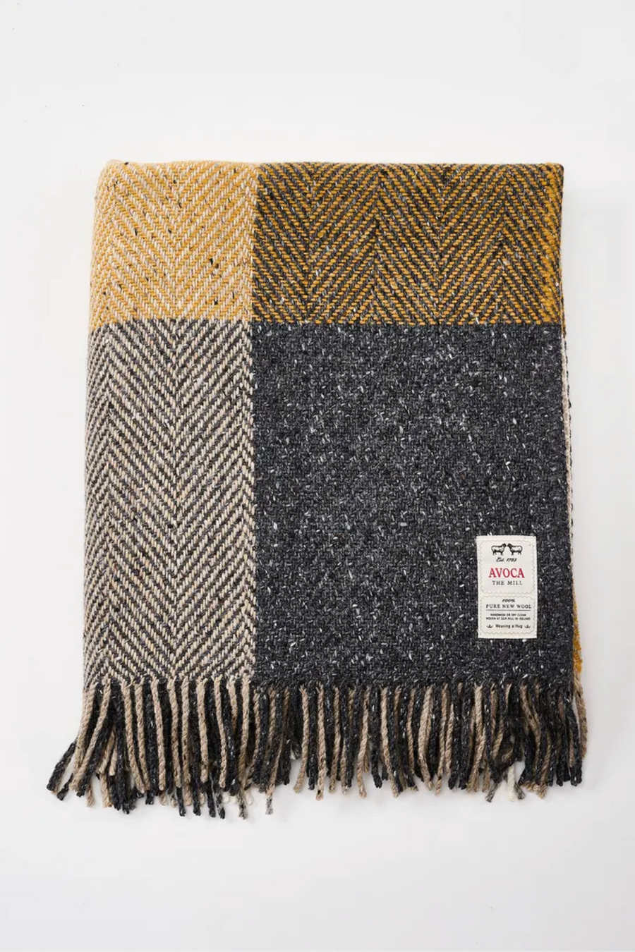Avoca Mill Heavy Donegal Throw - Peat