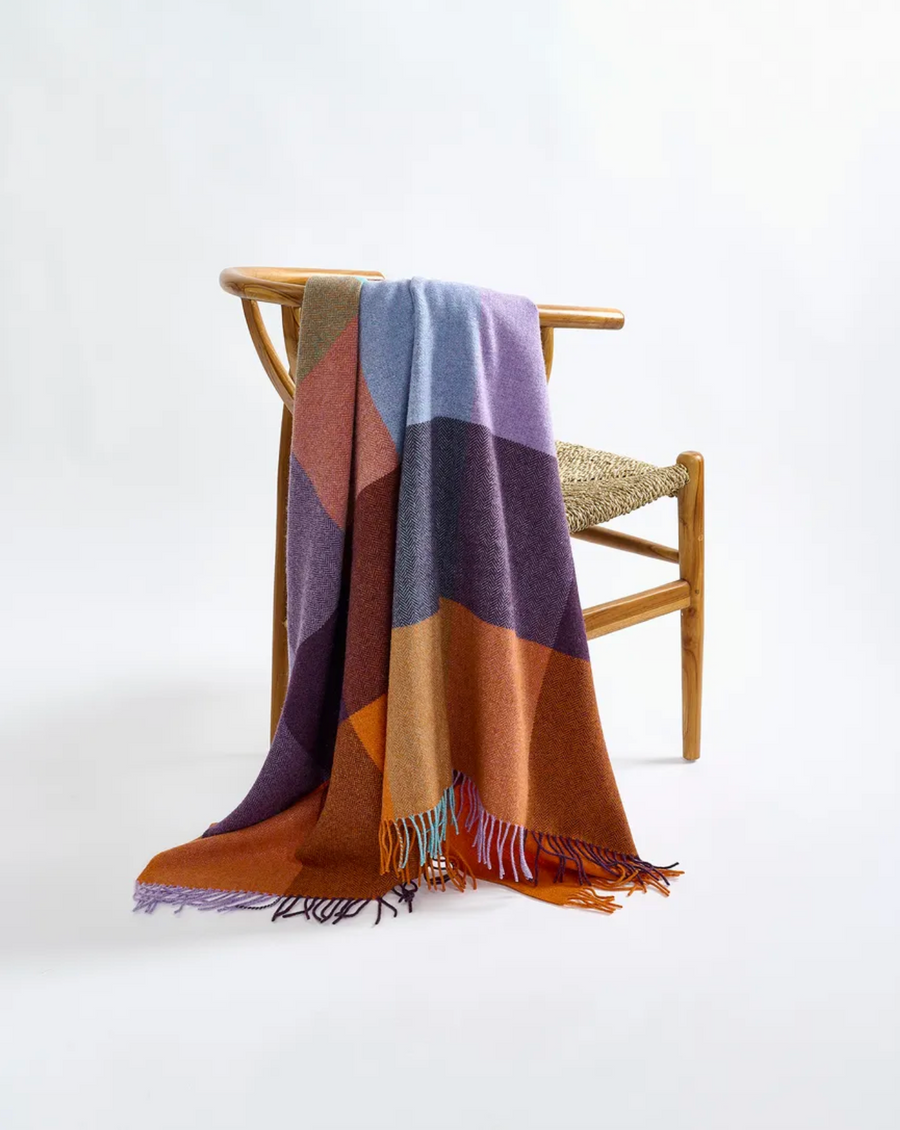 Avoca Mill Lambswool Throw - Bloom