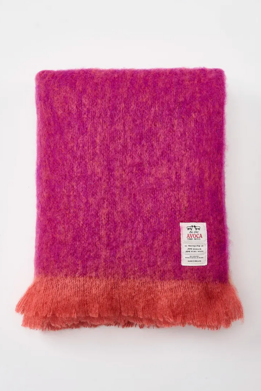 Avoca Mill Mohair Throw - Fuschia