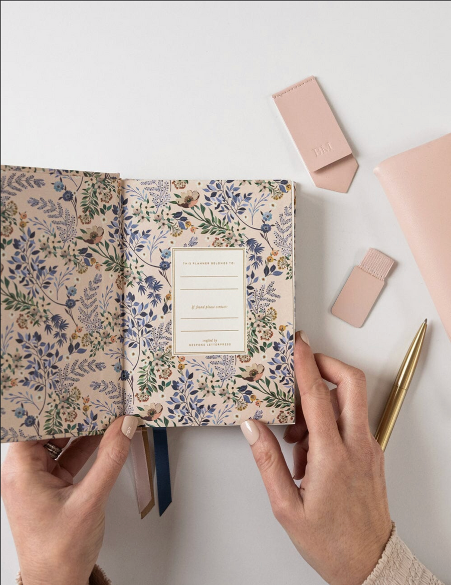 Bespoke letterpress 2026 Day to a Page Linen Planner