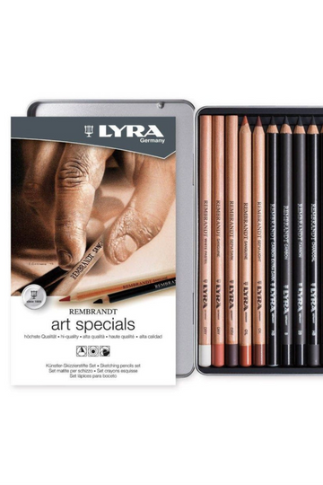 LYRA ~ Rembrandt Art Specials Specialist Drawing Assortment - Tin of 12 Pencils
