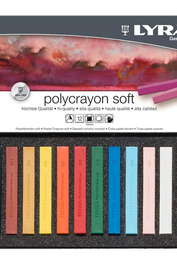 LYRA ~ Polycrayon Soft Pastels 12 Colours )