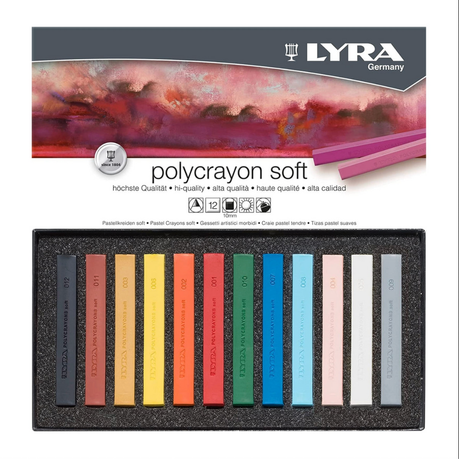 LYRA ~ Polycrayon Soft Pastels 12 Colours )