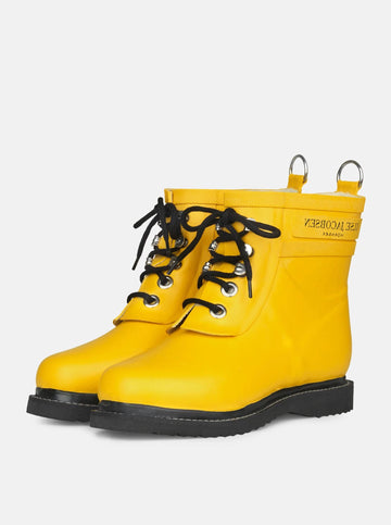 Ilse Jacobsen Short Lace up Boot ~ Cyber Yellow (2024)