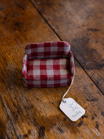 Maileg ~ Red Gingham Mouse Couch