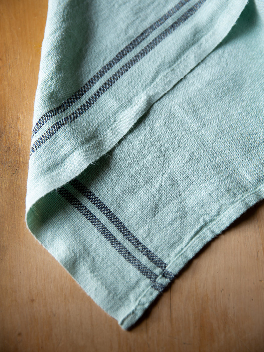 French Linen Country Tea Towel - Menthe